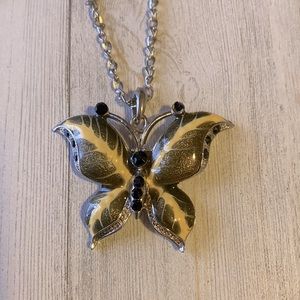 2/$15 Butterfly enamel necklace